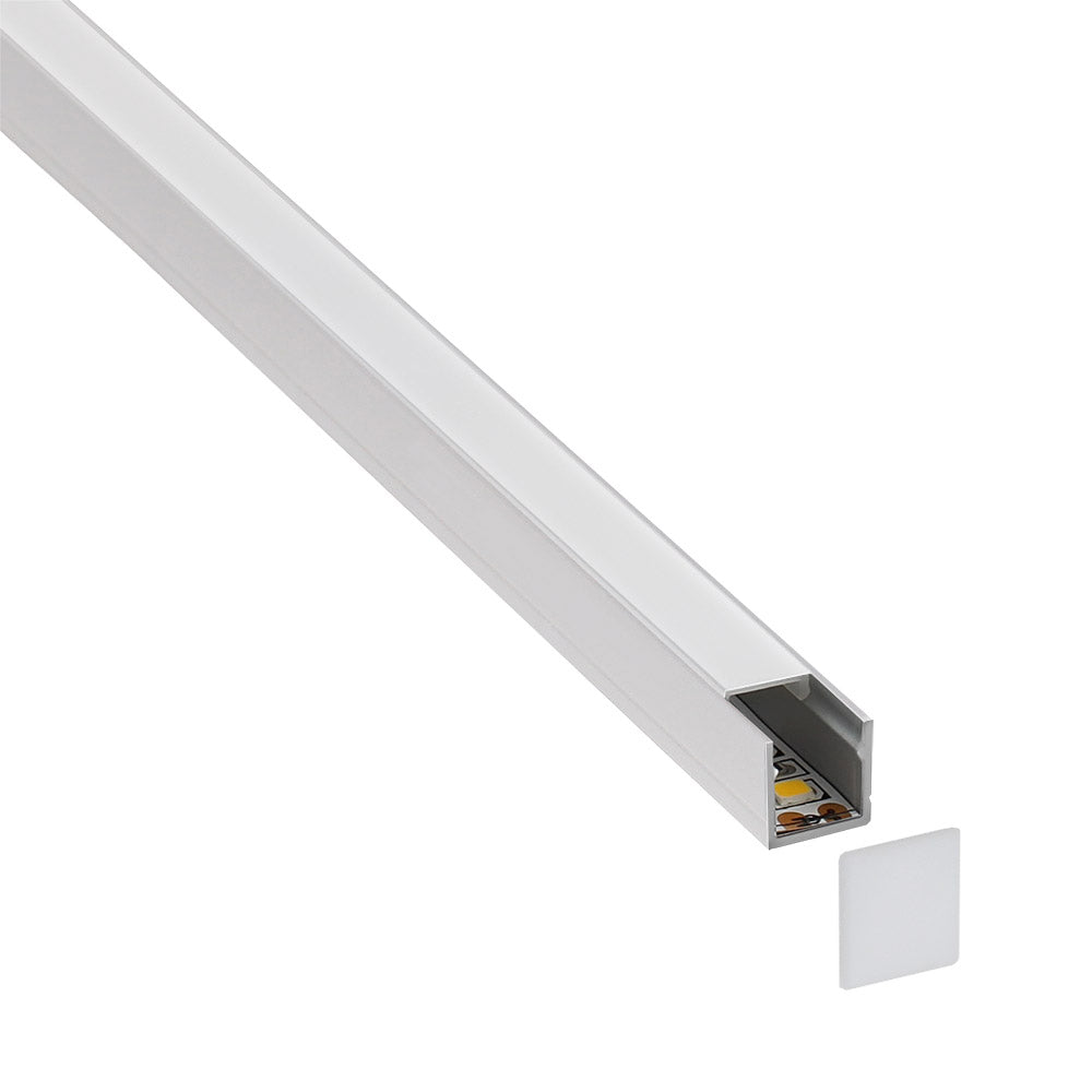 Kit que incluye las tapas de cierre derecha e izquierda del perfil led CUB.