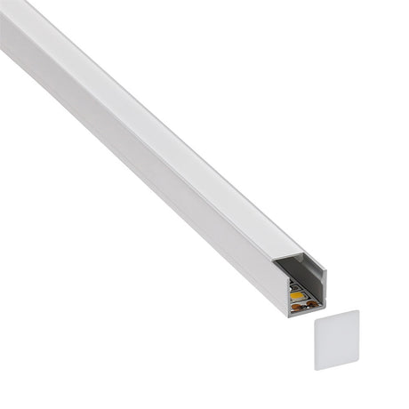 Kit que incluye las tapas de cierre derecha e izquierda del perfil led CUB.