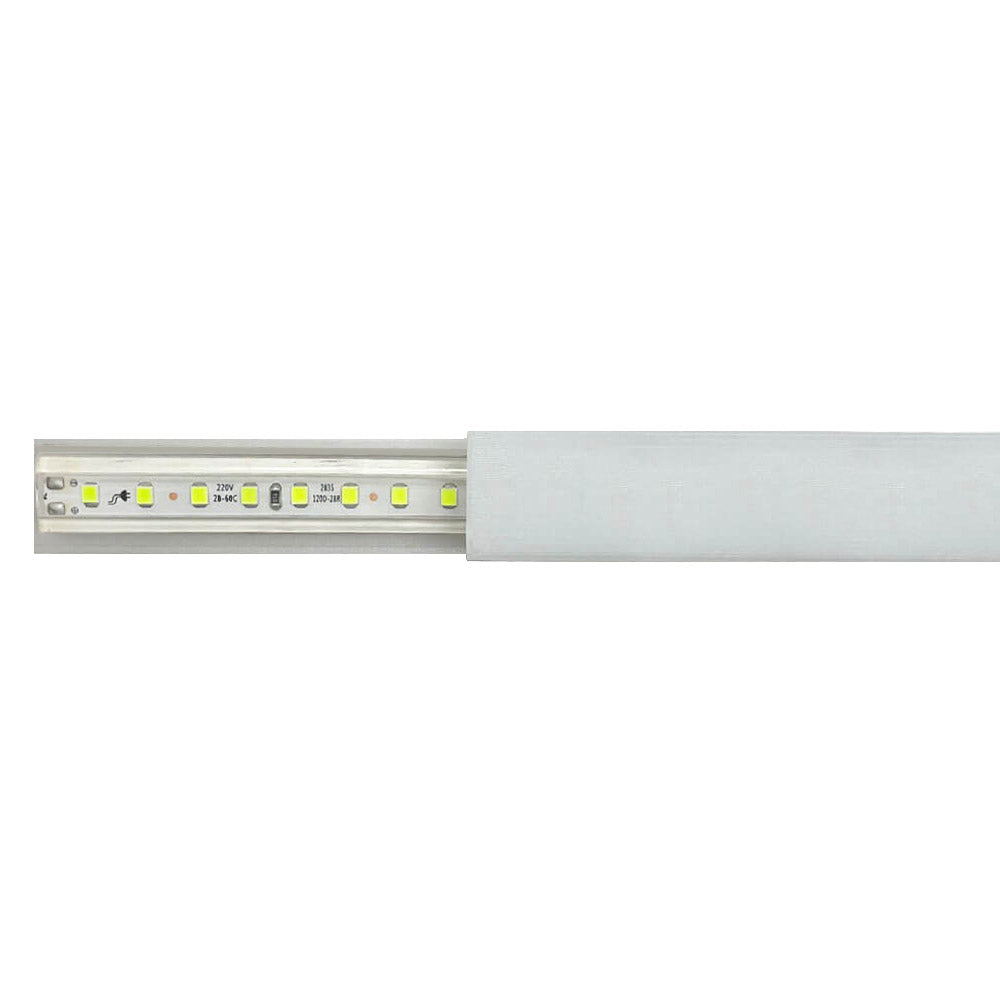 Perfil de policarbonato para proteger las tiras led, lo que permite realizar instalaciones profesionales, limpias y con estilo. Para tiras DC y AC, Incluye base y cubierta para una fácil instalación.