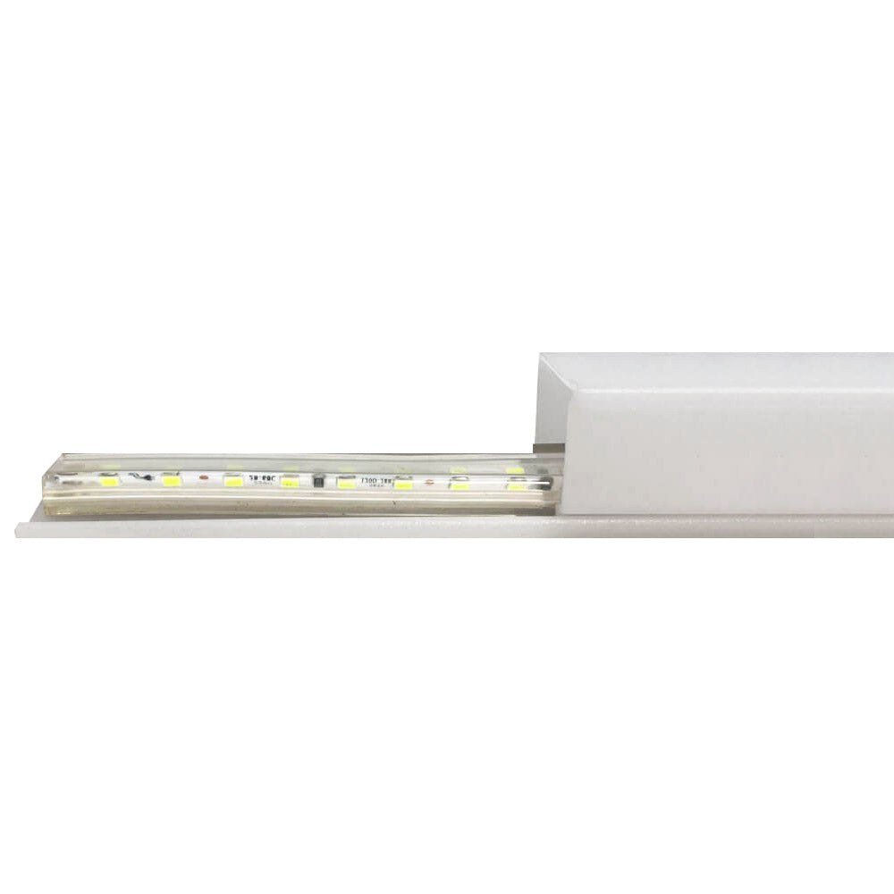 Perfil de policarbonato para proteger las tiras led, lo que permite realizar instalaciones profesionales, limpias y con estilo. Para tiras DC y AC, Incluye base y cubierta para una fácil instalación.