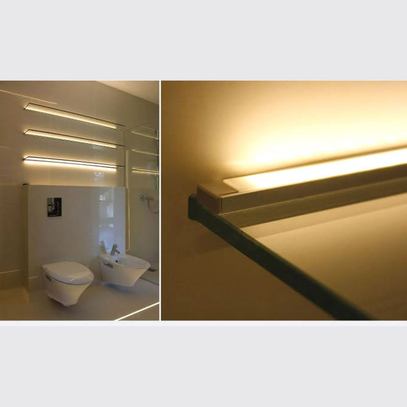 Kit que incluye perfil de aluminio, cubierta opal y tapas laterales. Para proteger y ocultar las tiras led, lo que permite realizar instalaciones profesionales, limpias y con estilo.