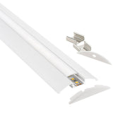 Kit que incluye perfil de aluminio, cubierta opal y tapas laterales. Para proteger y ocultar las tiras led, lo que permite realizar instalaciones profesionales, limpias y con estilo.