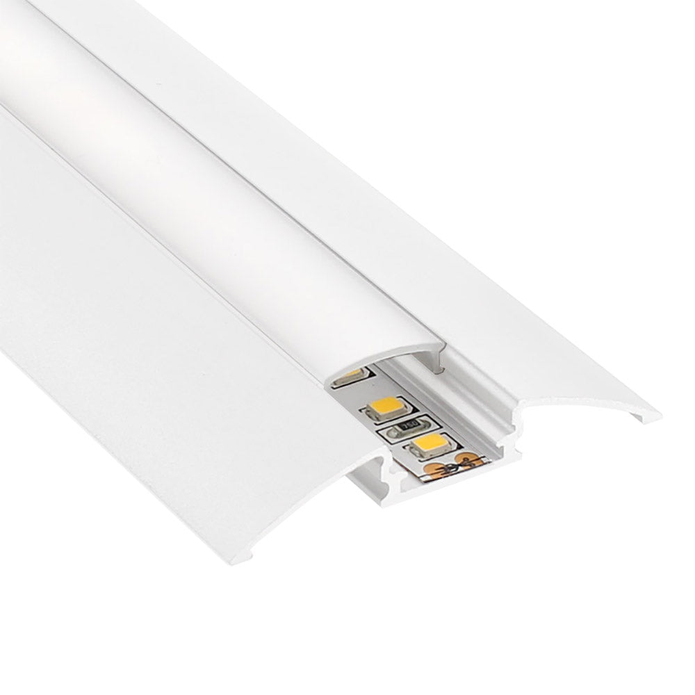 Kit que incluye perfil de aluminio, cubierta opal y tapas laterales. Para proteger y ocultar las tiras led, lo que permite realizar instalaciones profesionales, limpias y con estilo.