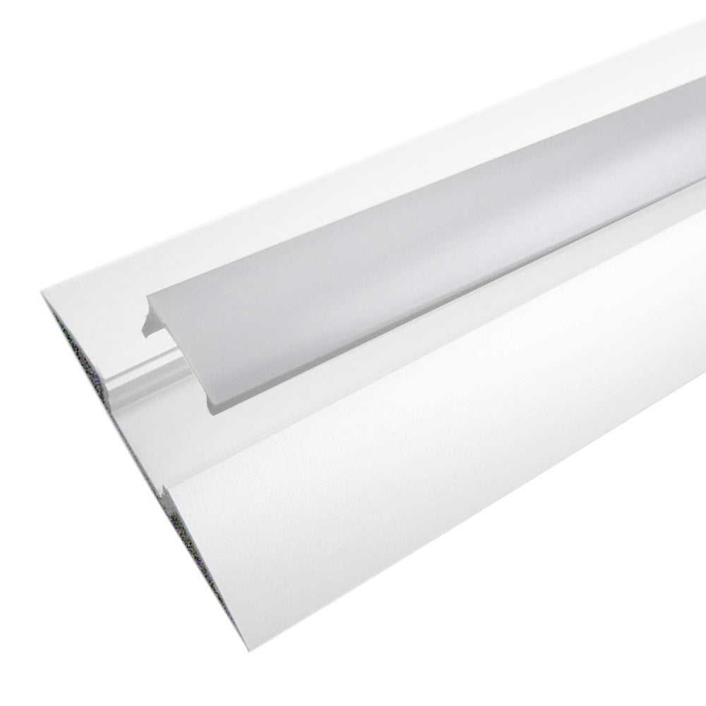 Kit que incluye perfil de aluminio, cubierta opal y tapas laterales. Para proteger y ocultar las tiras led, lo que permite realizar instalaciones profesionales, limpias y con estilo.