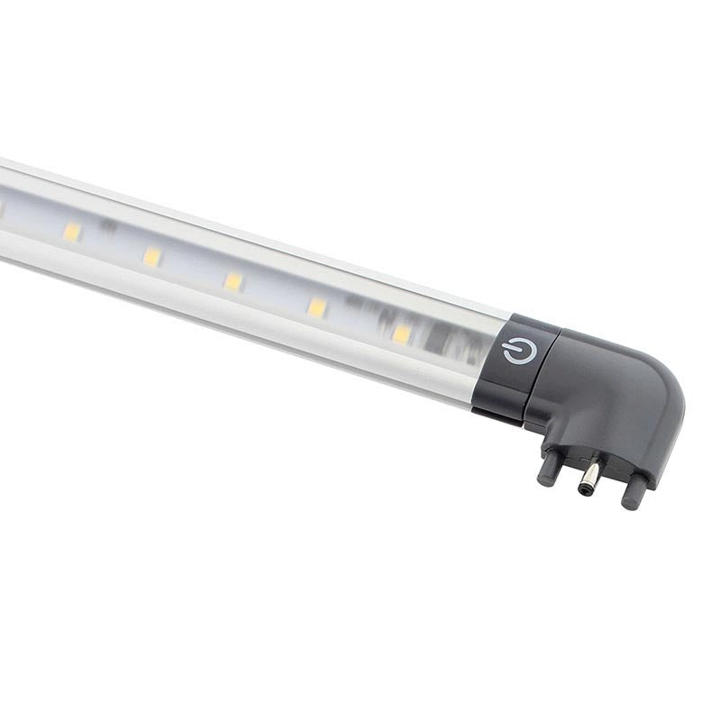 Conector en forma de L (90º) para interconectar barras led FINGER Led de 50, 80 y 100cm para conseguir instalaciones de iluminación lineal de forma fácil y sencilla.