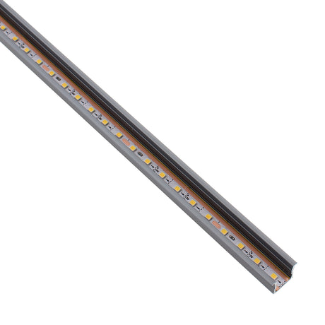Perfil con tira led incorporada SMS2025, 110lm/w, se puede cortar cada 9mm. Barra led para realizar fácilmente instalaciones con iluminación LINEAL de forma sencilla. Especialmente indicado para iluminación general, acentuación, decoración de todo tipo de espacios. De muy bajo consumo y una gran luminosidad.