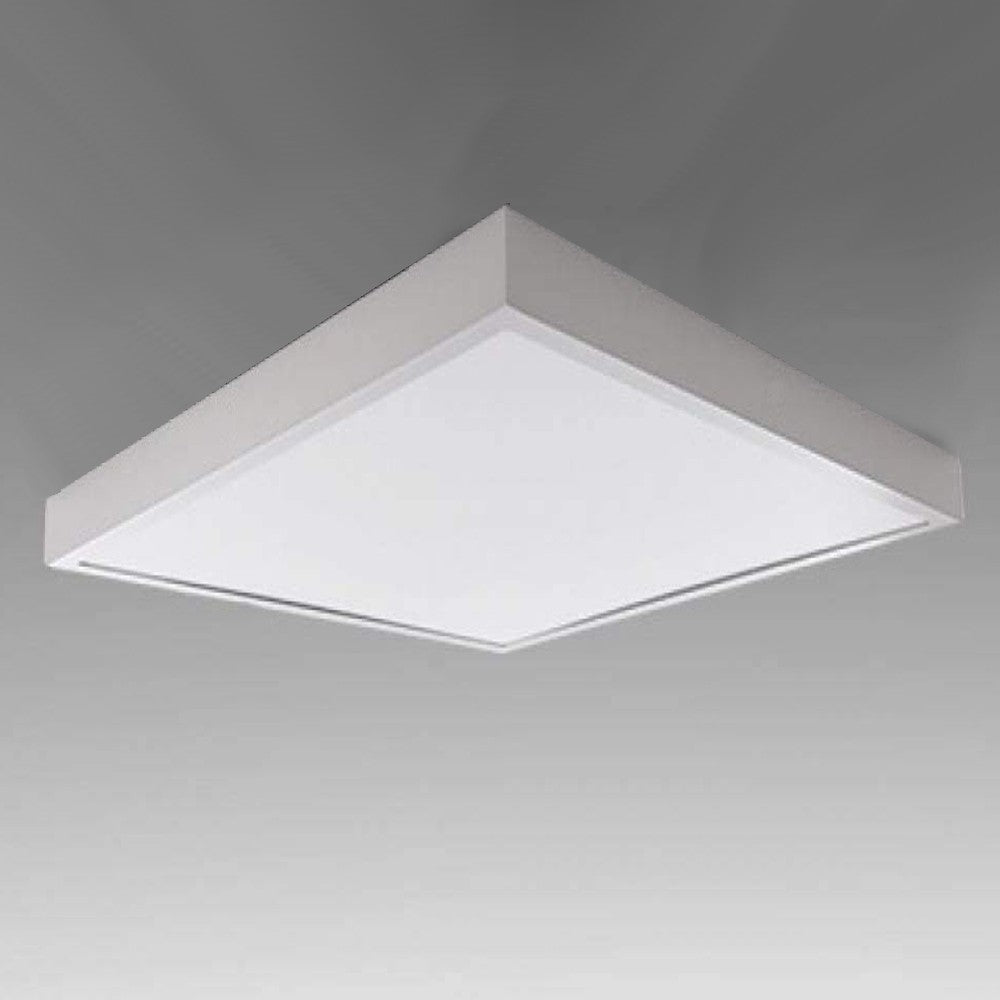 Herrajes fabricados en aluminio lacado en color blanco especialmente diseñados para la instalación de paneles led en superficie. Instalación rápida y sencilla para todo tipo de techos. Con altura de 68mm para alojar driver de mayor tamaño.