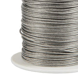 Cable suspensión de acero inoxidable de 1mm con revestimiento de naylon. Ideal para descolgar luminarias a la altura deseada, 1m.