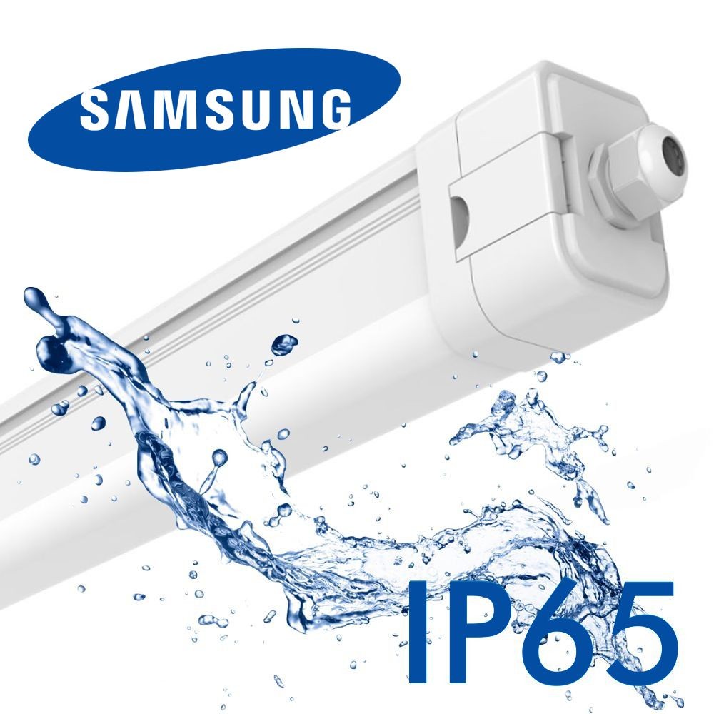 Iluminación perfecta con la Regleta Estanca LED 40W SAMSUNG - LUMINAIRE - 3CCT. Esta regleta estanca combina calidad y versatilidad para brindarte una experiencia lumínica excepcional. Con su potente y eficiente tecnología LED disfruta de una iluminación brillante y uniforme en cualquier entorno. IK08.  COLOR SELECCIONABLE (CCT 3000K-4000K-5700K) LED integrado La luminaria LED es puede usarse tanto en interior, como en exterior por tener IP65,  y grado anti golpeo  IK08. FP + 0.98.
