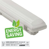 Regleta Estanca LED integrado, la solución perfecta para iluminar cualquier espacio de forma eficiente y duradera. Con potencia seleccionable de 25W a 44W esta regleta cuenta con un OSRAM Driver de alta calidad y un tamaño de 150cm que la hace ideal para cualquier tipo de instalación. Además, su diseño estanco asegura una protección total contra el polvo y la humedad, lo que la convierte en una opción perfecta para espacios de trabajo, almacenes o cualquier ambiente que requiera una iluminación de alto rend