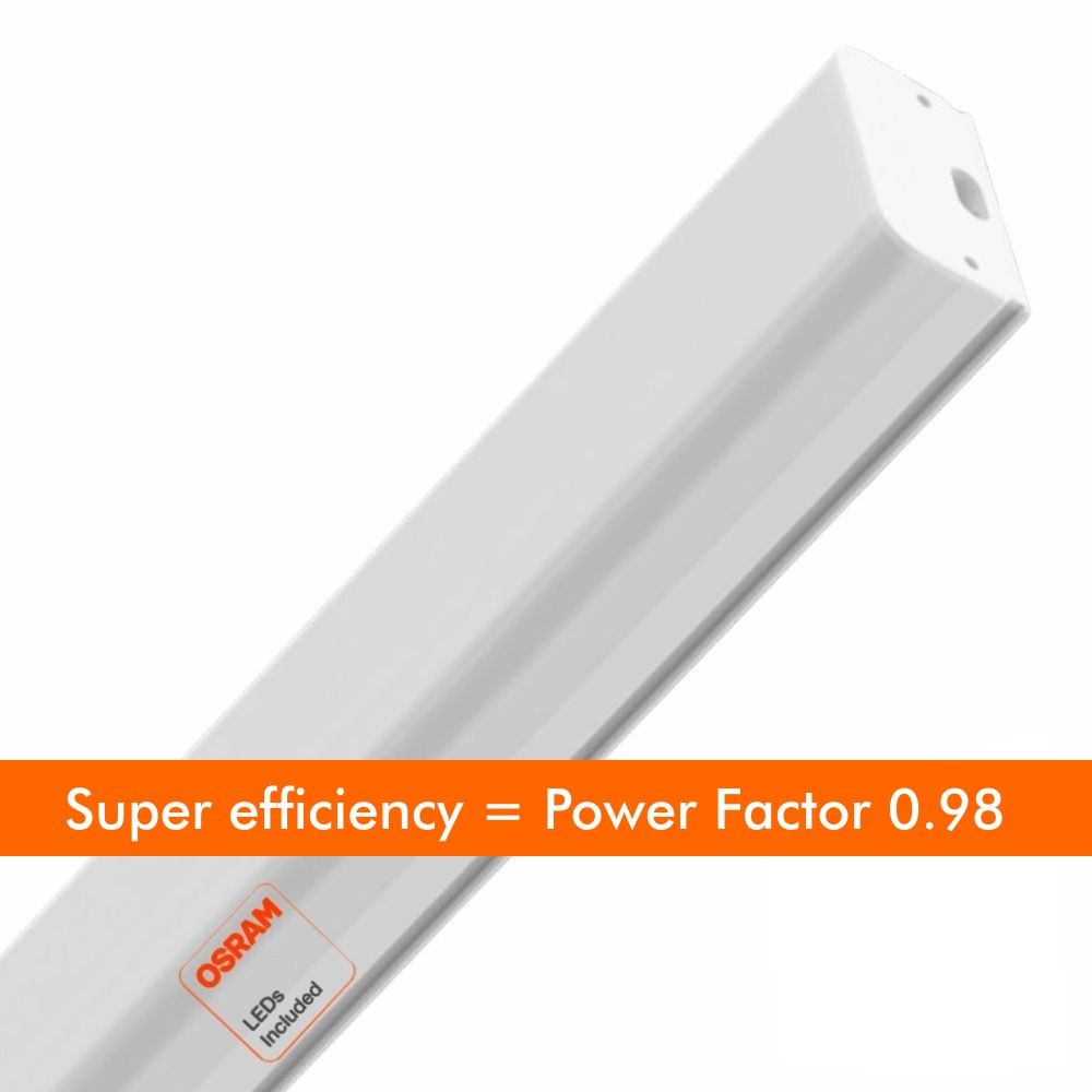 Innovadora pantalla LED con tecnología con chip led OSRAM. Su diseño elegante presenta una cubierta opal fabricada con materiales de primera calidad. Ofrece luz continua sin sombras en los extremos y  fácil conexión. 