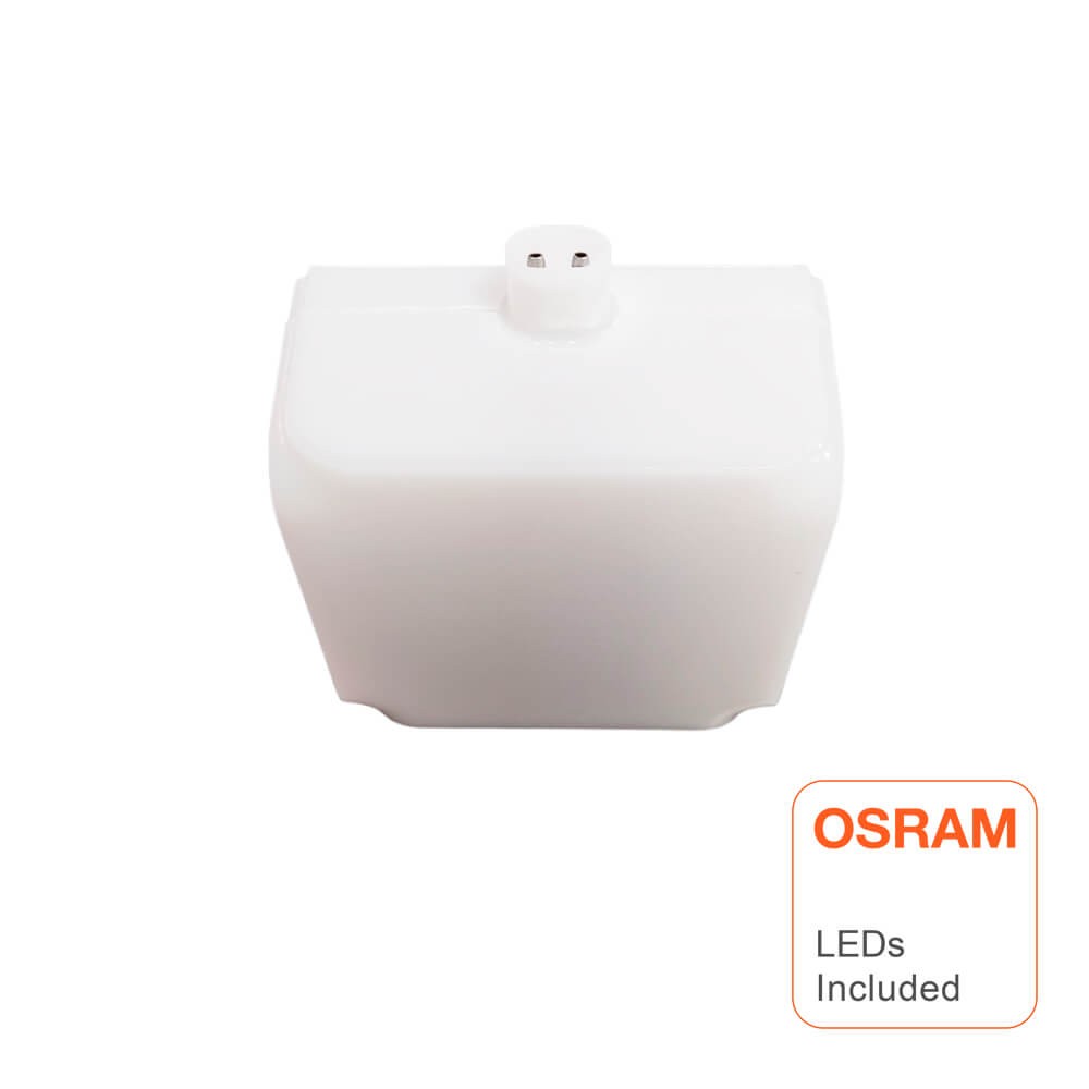 El conector led integrado cuadrado con chip OSRAM ha sido diseñado específicamente para su uso en las regletas lineales LINELUX. Gracias a su forma cuadrada, es posible enlazar hasta cuatro regletas de forma continua. 
