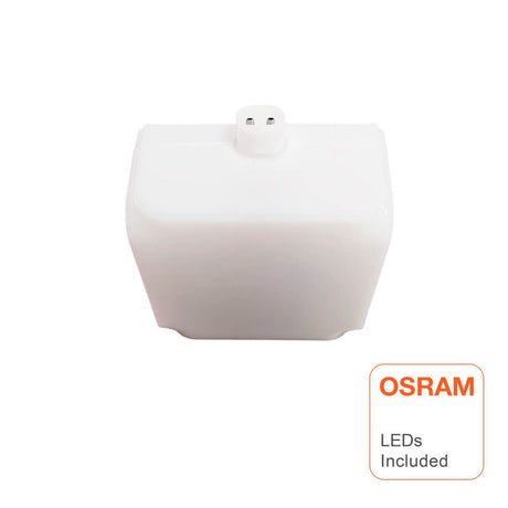 El conector led integrado cuadrado con chip OSRAM ha sido diseñado específicamente para su uso en las regletas lineales LINELUX. Gracias a su forma cuadrada, es posible enlazar hasta cuatro regletas de forma continua. 