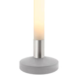 Columna de luz con en base de acero y cubierta circular opal con una potente luminosidad regulable con el mando a distancia incluido. Luminaria exclusiva para crear ambientes únicos en cualquier lugar. Incluye mando a distancia RF para apagar/encender, controlar el color de luz (desde blanco cálido-neutro-frío), la intensidad y efectos de la luz.