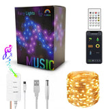 Kit completo que incluye 1 guirnalda led RGB de 20 metros, controlador WiFi y mando a distancia. Las tiras LED RGB son autoadhesivas y son ideales para crear efectos ambientales. Decora con luz y controla por APP (Wifi o Bluetooth) o mando a distancia.