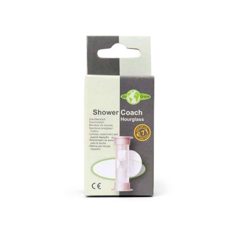 Este resistente temporizador de ducha de agua ofrece una forma rápida y fácil de ahorrar energía y agua.