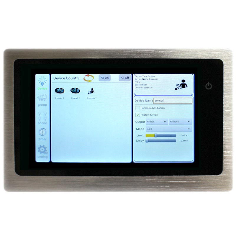Sensor multifunción de movimiento y luminosidad que transfiere las señales recogidas a señal DALI para una fácil configuración con el resto de dispositivos de la instalación DALI. 