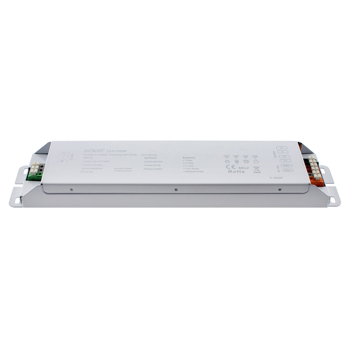 Fuente de alimentación SLIM con regulación 5 en 1: 0-10V, 1-10V, 10V PWM, TRIAC DIM, Resistance DIM. Libre de parpadeo, regulación 0-100%, Regulación led 1%. Ideal para regulación de tiras led DC24V, con posibilidad de añadir sondas crepusculares 0-10V, mandos y reguladores 0-10V, TRIAC, etc.