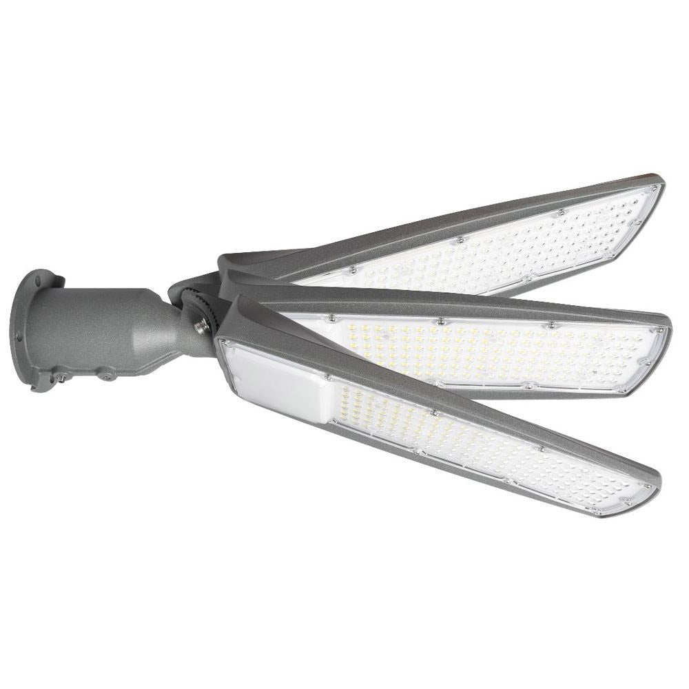 Farola de altas prestaciones LED chip Lumiled de 150lm/w, con fijación horizontal, vertical y orientable, cuerpo de aluminio fundido a presión y PMMA con nuevo diseño para evitar la acumulación de polvo y aves. Equipo de alimentación electrónico, protección IP65 Clase I con protector de sobretensión 4 KV. 