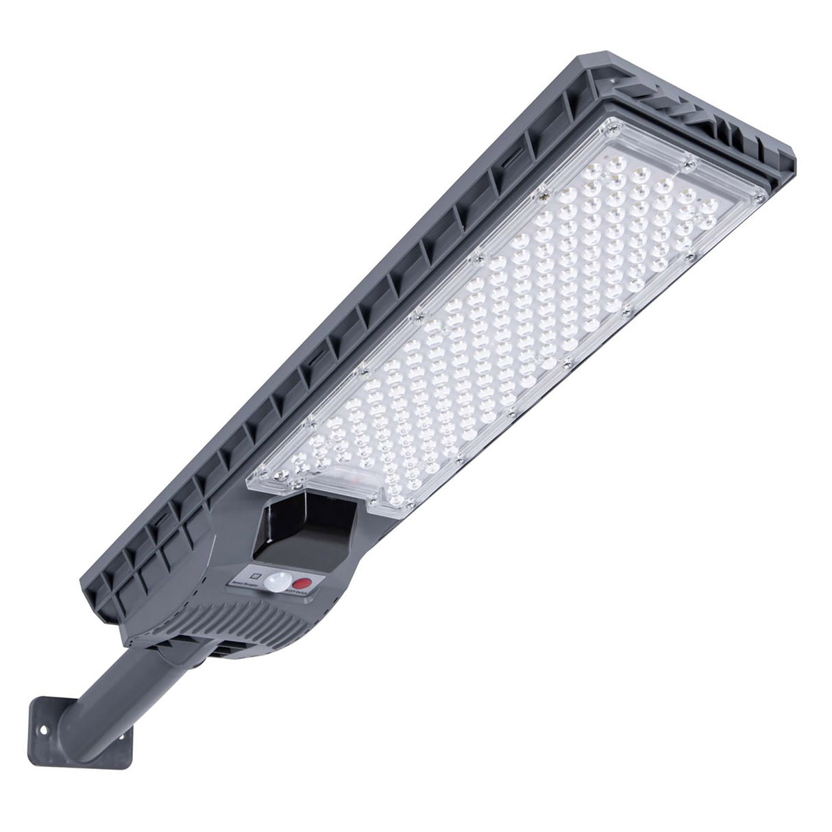 Farola LED que incorpora un sistema de alumbrado autónomo mediante energía solar. Incorpora sensor de luminosidad y movimiento.  Ideal para su instalación donde la red de energía eléctrica no puede llegar. Incluye mando a distancia para su control y configuración.