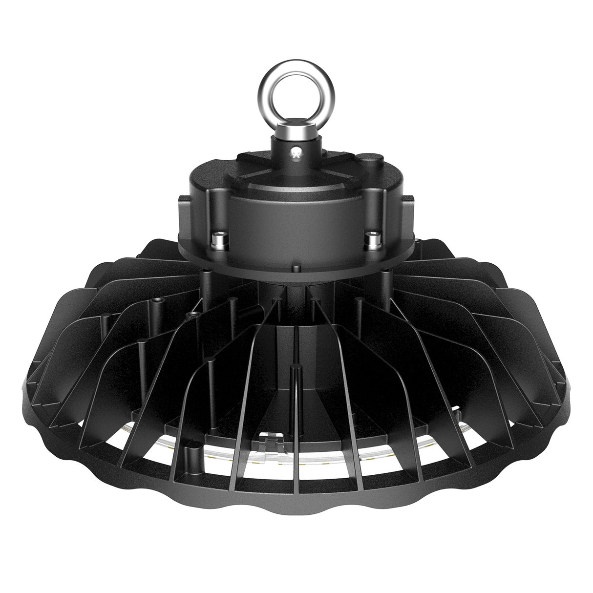 Campana LED Industrial UFO INTELIGENTE con DRIVER SOSEN de alta calidad y chip  led Lumileds con un rendimiento de 170lm/W y disipador mejorado para una perfecta disipación de calor. Opcionalmente es posible instalar sensores de movimiento y luminosidad Plug & Play.