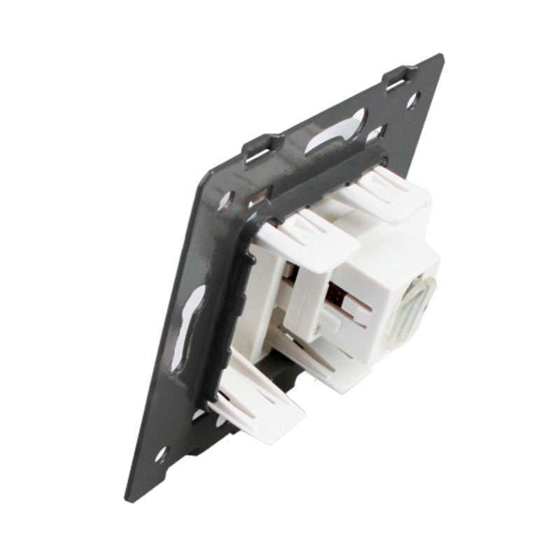 Mecanismo de empotrar EU, 1 x toma HDMI, golden, con cuerpo de aluminio.