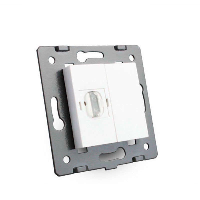 Mecanismo de empotrar EU, 1 x toma HDMI, golden, con cuerpo de aluminio.