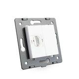 Mecanismo de empotrar EU, 1 x toma HDMI, golden, con cuerpo de aluminio.