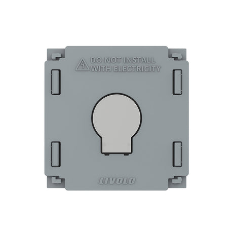 Mecanismo de empotrar EU, interruptor simple + remoto, con cuerpo de aluminio y botones táctiles iluminados. Mando a distancia no incluido.