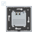 Sensor de movimiento y luminosidad de máxima calidad que permite el encendido de las luces cuando detecta movimiento en su radio de detección y la luminosidad ambiente es menor a los lux configurados.  Con panel frontal de cristal templado con acabado de alta calidad y diseño minimalista.