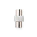 Conector coaxial macho a macho. Para unir dos cables TV hembra, o adaptar una salida hembra a una salida macho.