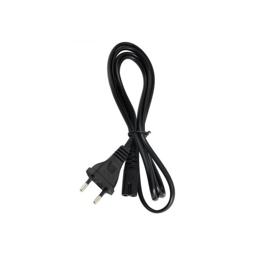 Cable de Alimentación con conector en forma de ocho C8/C7 para conectar a los adaptadores de corriente. Con clavija EU.