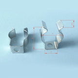 Set de 2 unidades de Clip metálico para sujección de tubos led T5 de 16mm de diámetro