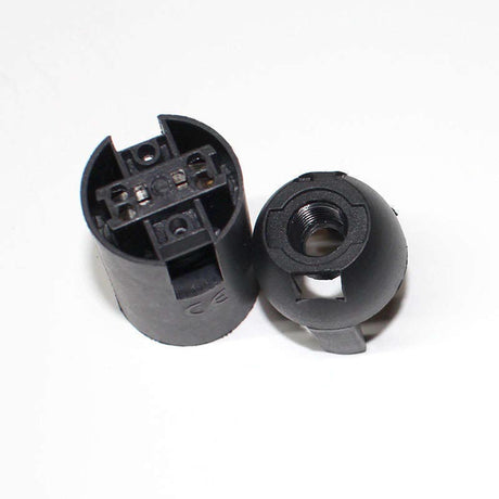 Portalámparas casquillo E27 negro