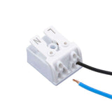 Conector rápido ideal para la conexión rápida de 2 cables de sección desde 0.5 hasta 2,5 mm2.