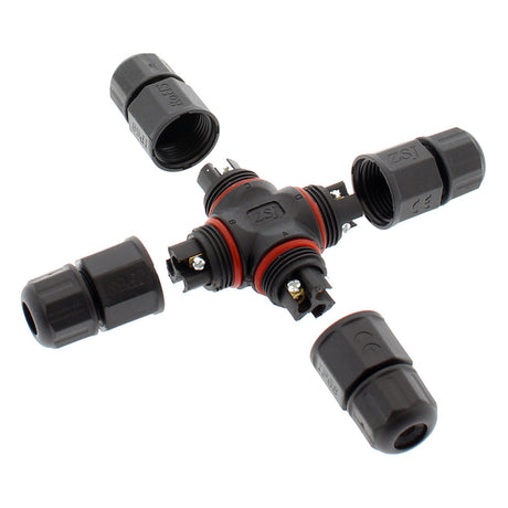 Conector IP68, 100mm, Ø10-6mm, 3 cables 0.5-2.5mm2, 16A ideal para la conexión de cables de sección desde 0.5 hasta 2,5 mm2.