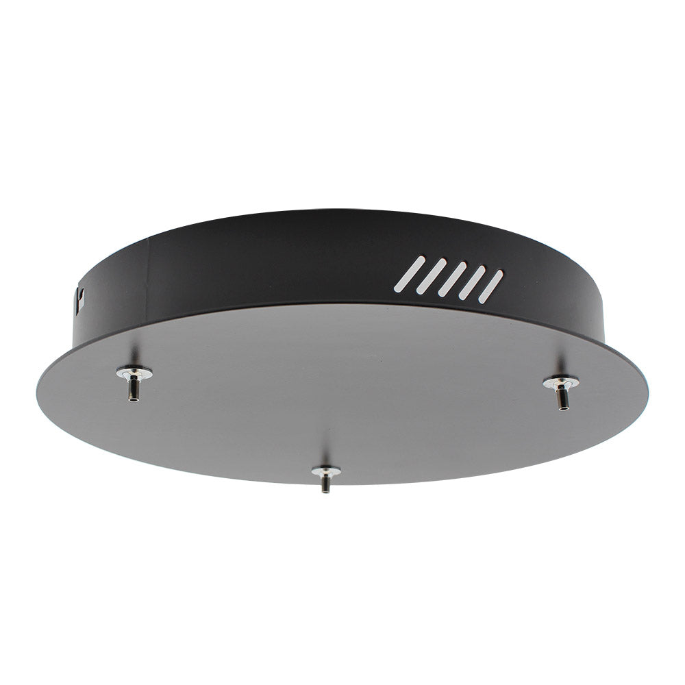 Florón redondo negro, Ø250x40mm
