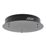Florón redondo negro, Ø250x40mm