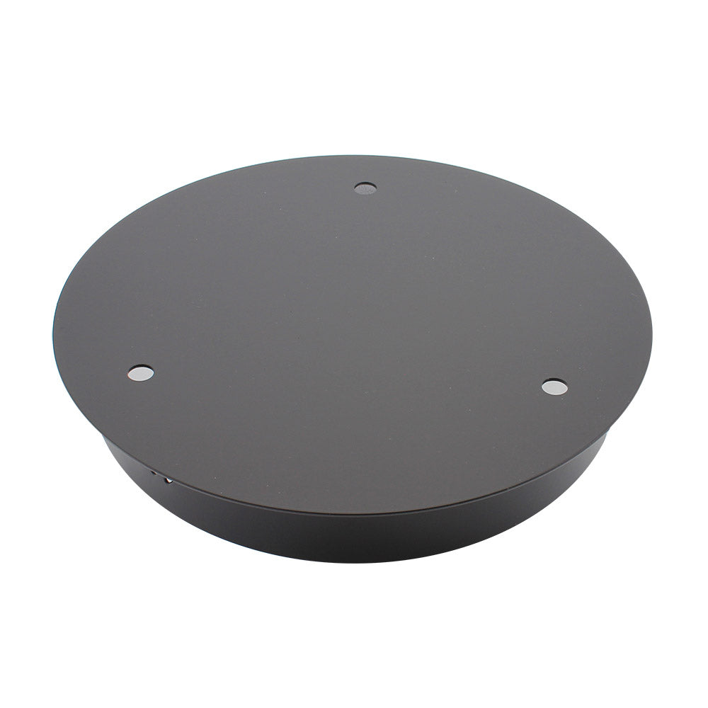 Florón redondo negro, Ø250x40mm