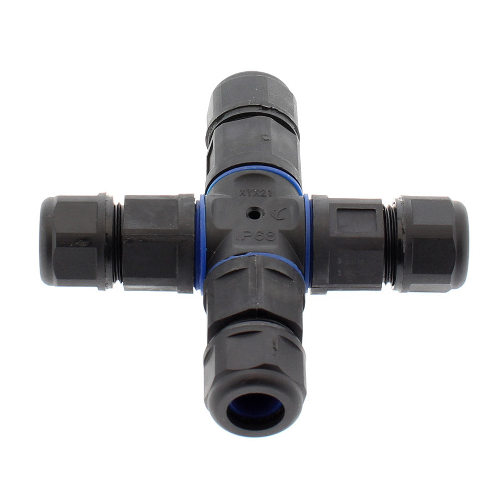Conector IP68, 110mm, Ø12-6mm, 3 cables 0.5-2.5mm2, 16A ideal para la conexión de cables de sección desde 0.5 hasta 2,5 mm2.