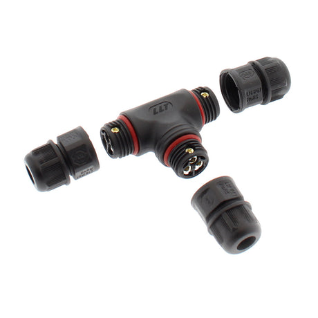 Conector IP67, 80mm, Ø7-4mm, 3 cables 0.5-2.5mm2, 16A ideal para la conexión de cables de sección desde 0.5 hasta 2,5 mm2.