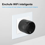 Enchufe inteligente de LIVOLO con múltiples funciones,  control remoto por APP, todo sus funciones fácilmente accesibles a través de tu smartphone. Control por voz (Alexa y Google home), función de sincronización, Cuenta atrás, Interconexión inductiva, Control de consumo, etc. 