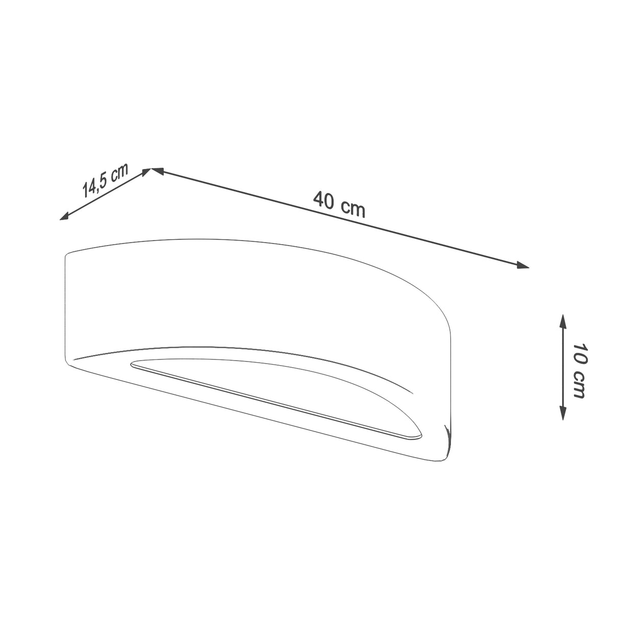 Aplique de hormigón ATENA, E27