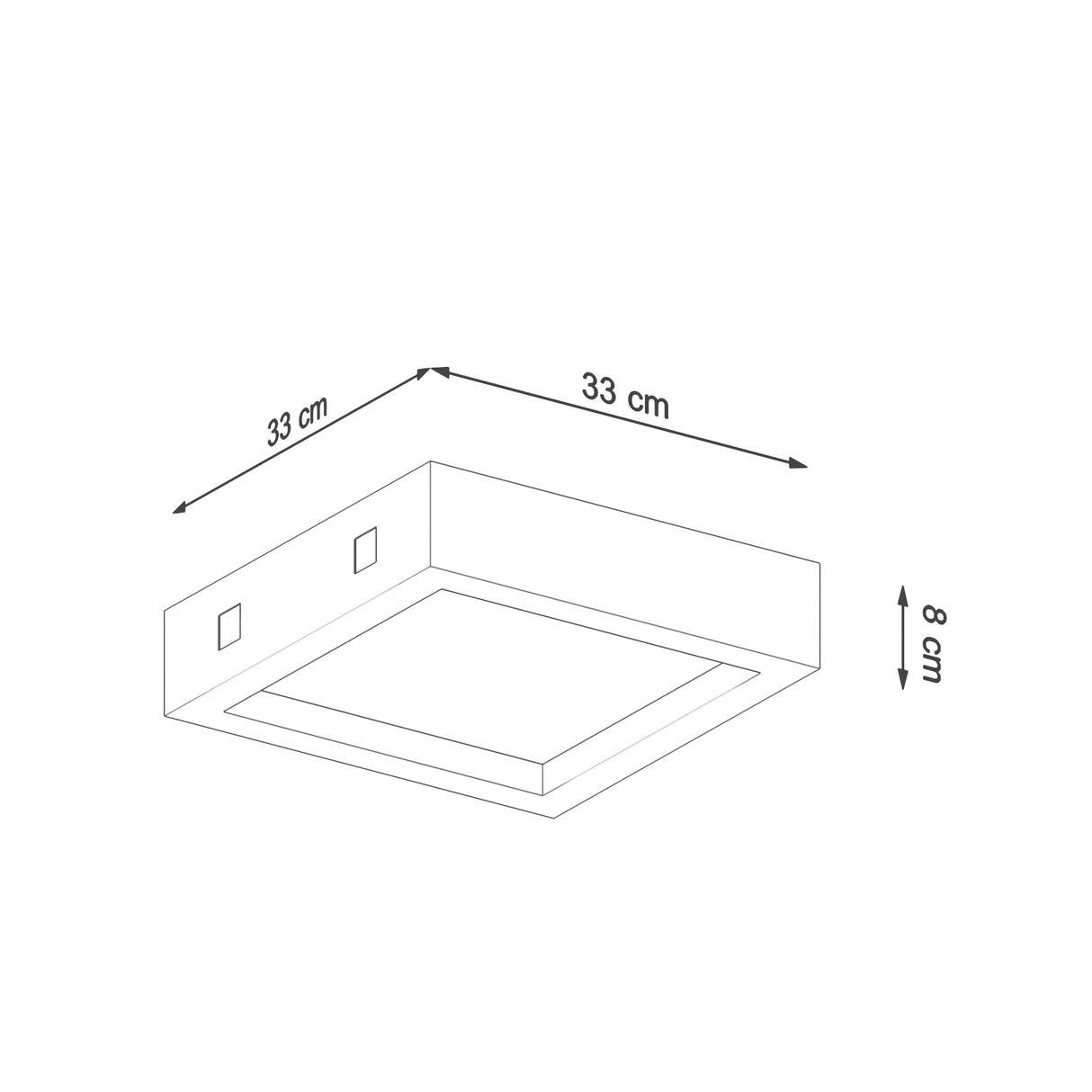 Plafon de hormigón RIZA LED, 22W