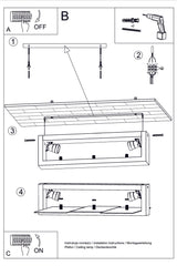 Aplique de techo de Madera FENIKS 2, E27