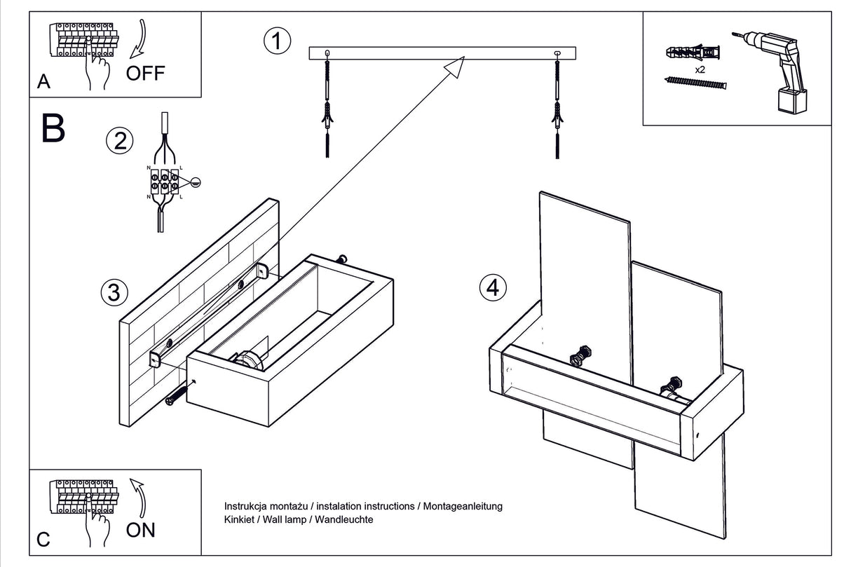 Aplique de pared de Madera FENIKS 1, E27