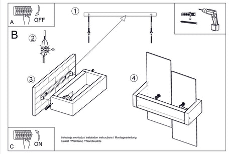 Aplique de pared de Madera FENIKS 1, E27