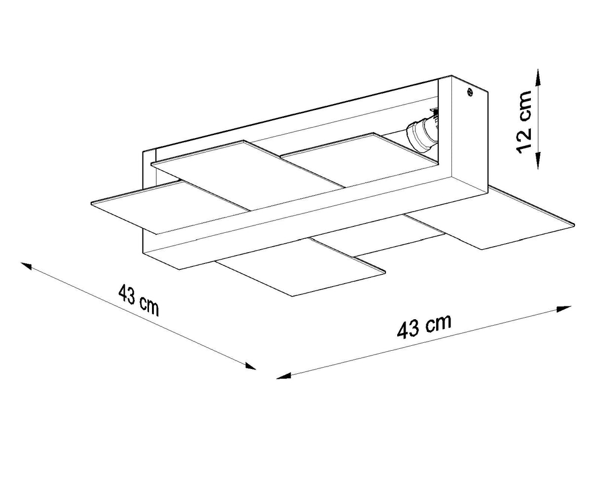 Aplique de techo FENIKS 2 blanco, E27