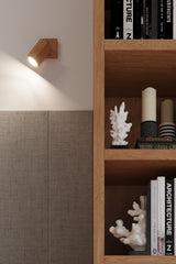 Aplique de pared ZEKE, roble, GU10