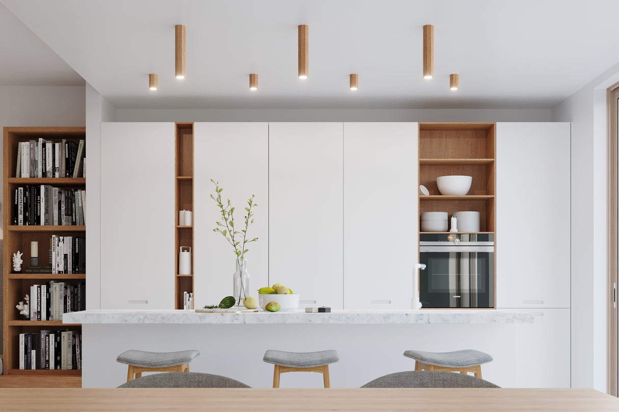 Aplique de pared ZEKE, roble, GU10